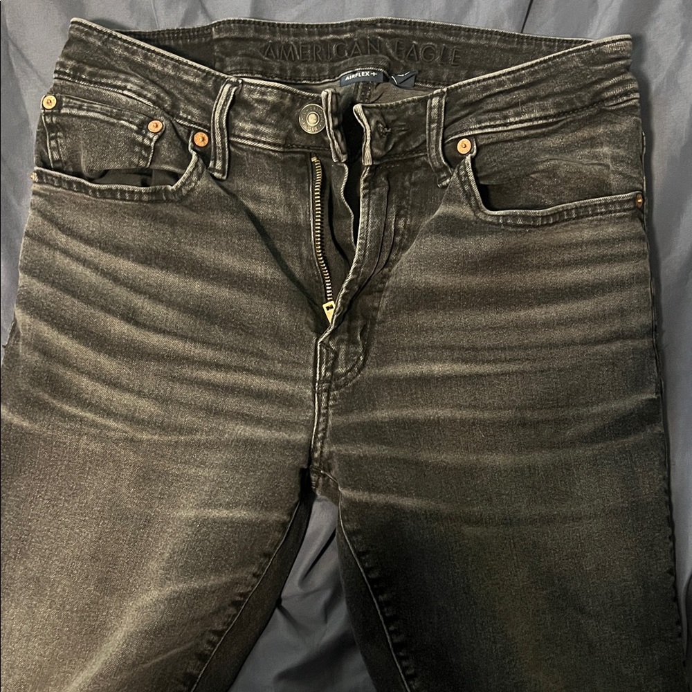 American Eagle Outfitters Men's Dark Gray Slim Jeans
